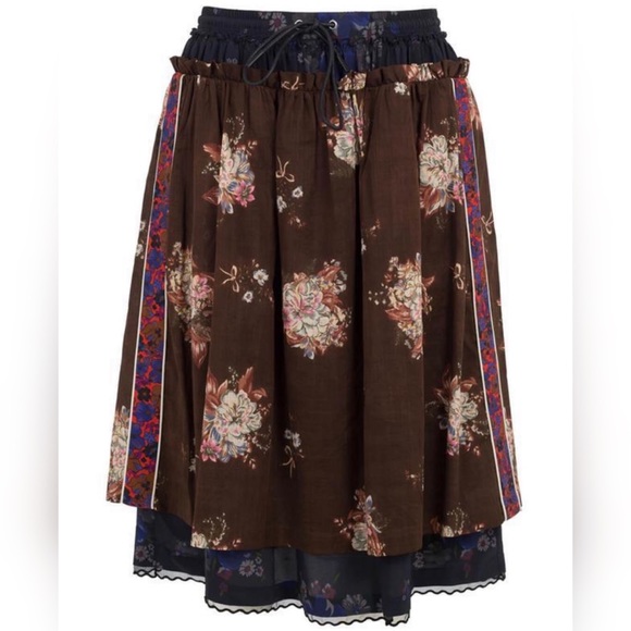 SOLD!____BNWOT COACH runway midi skirt patchwork - Picture 2 of 8